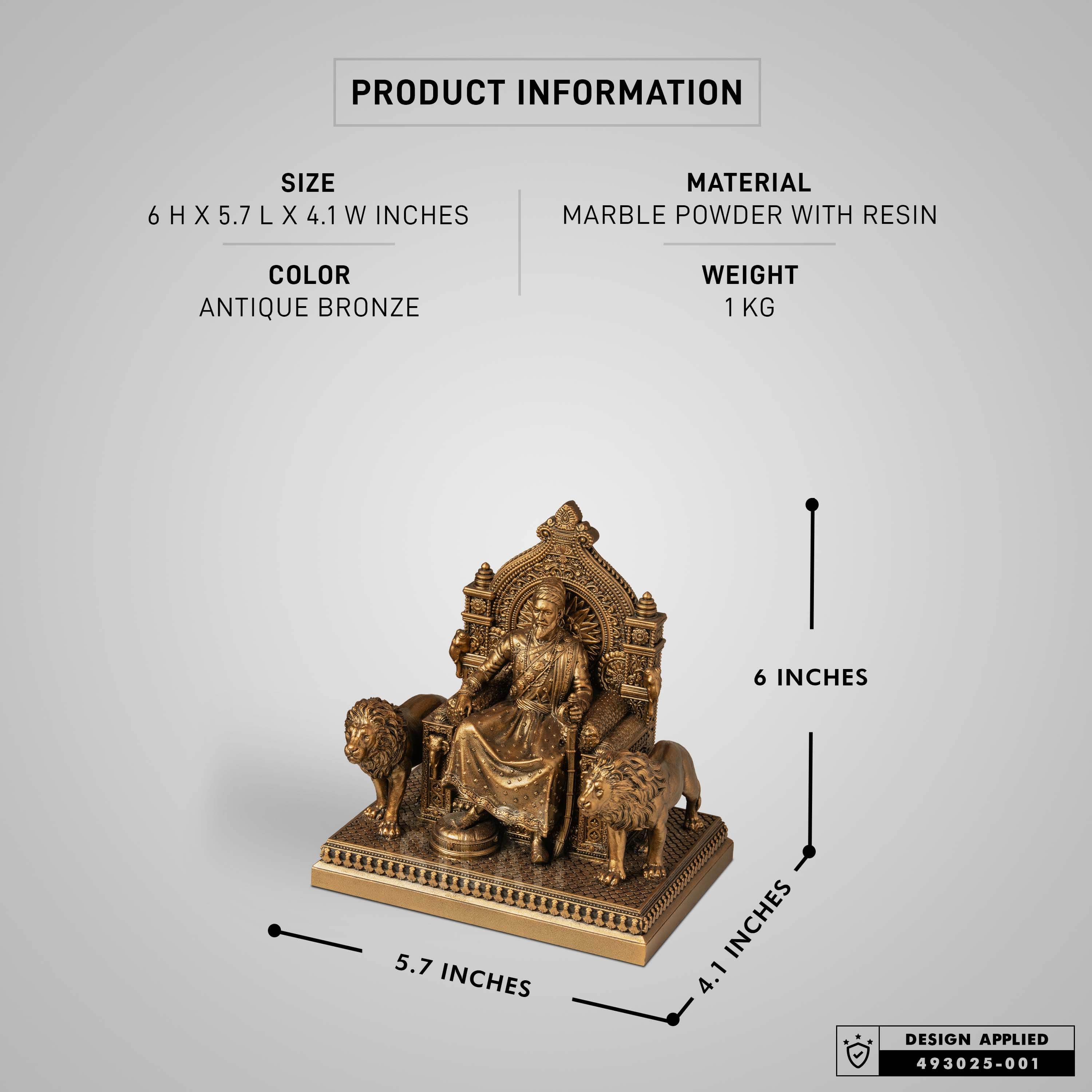 Shivaji Maharaj statue 6 inch