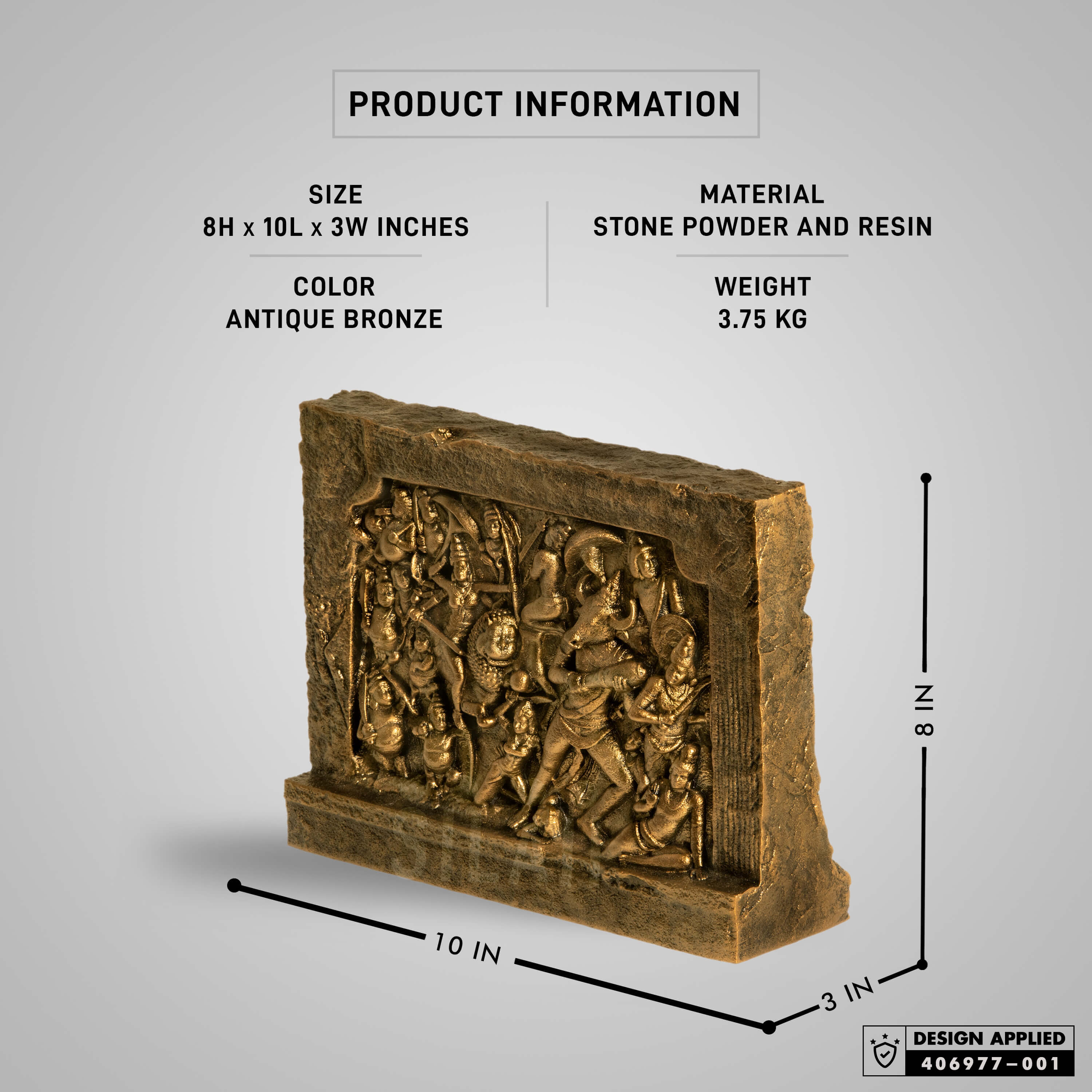 Mahishasura Mardini Relief Sculpture
