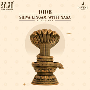 1008 Shiva Lingam with Naga Sculpture