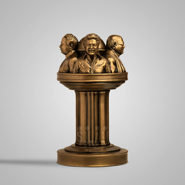 Majestic Dravidian icons sculpture with four Indian leaders in gold finish