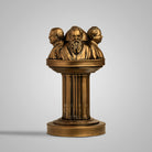 Home decor Dravidian icons sculpture featuring prominent Indian political figures in gold