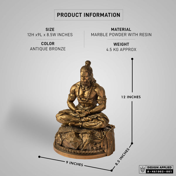 Lord Hanuman Meditation Sculpture