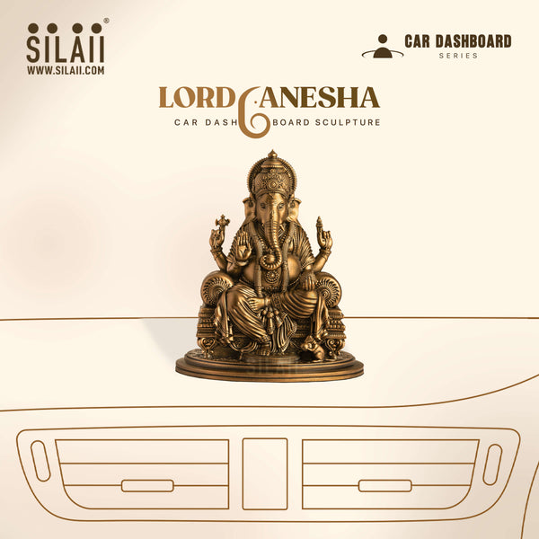 Lord Ganesha Car Dashboard Sculpture