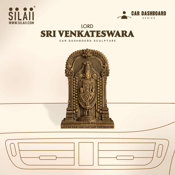 Lord Sri Venkateswara Car Dashboard Sculpture