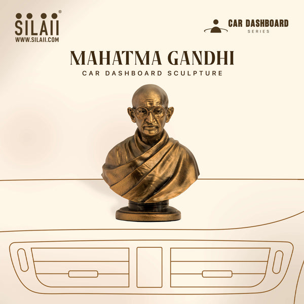 Mahatma Gandhi Car Dashboard Sculpture