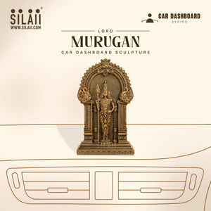 Lord Murugan Car Dashboard Sculpture