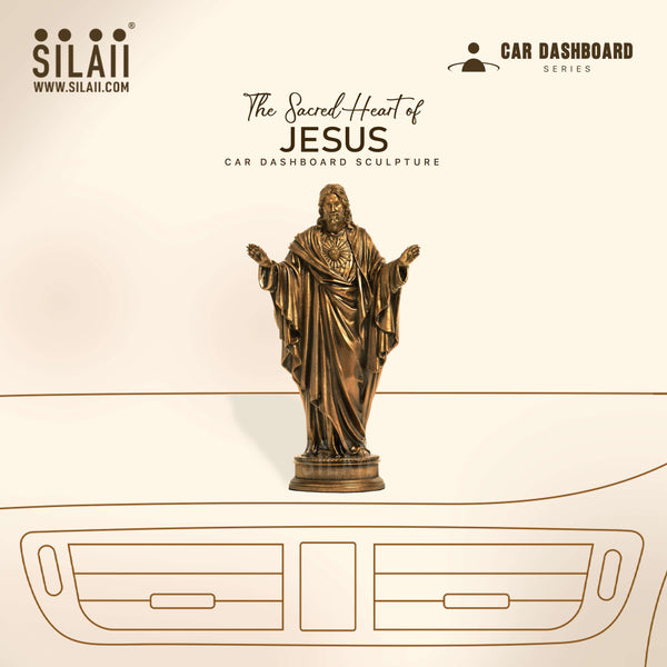 The Sacred Heart of Jesus Car Dashboard Sculpture
