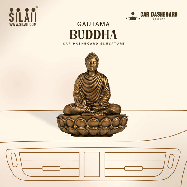Gautama Buddha Car Dashboard Sculpture