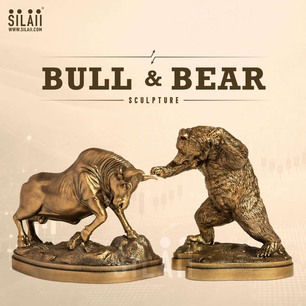 Bull and Bear Sculpture