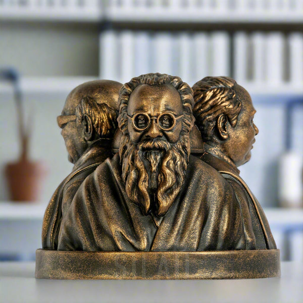 The Dravidian Icons - Table Top - Three Face Sculpture