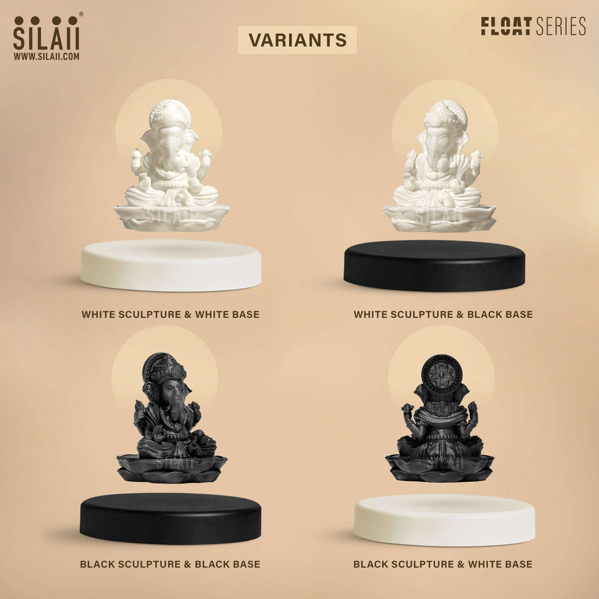 Lord Ganesha Levitating Sculpture | Floating Idol | SILAII
