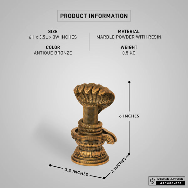 1008 Shiva Lingam with Naga Sculpture