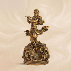 Lord Krishna on the Waves Sculpture