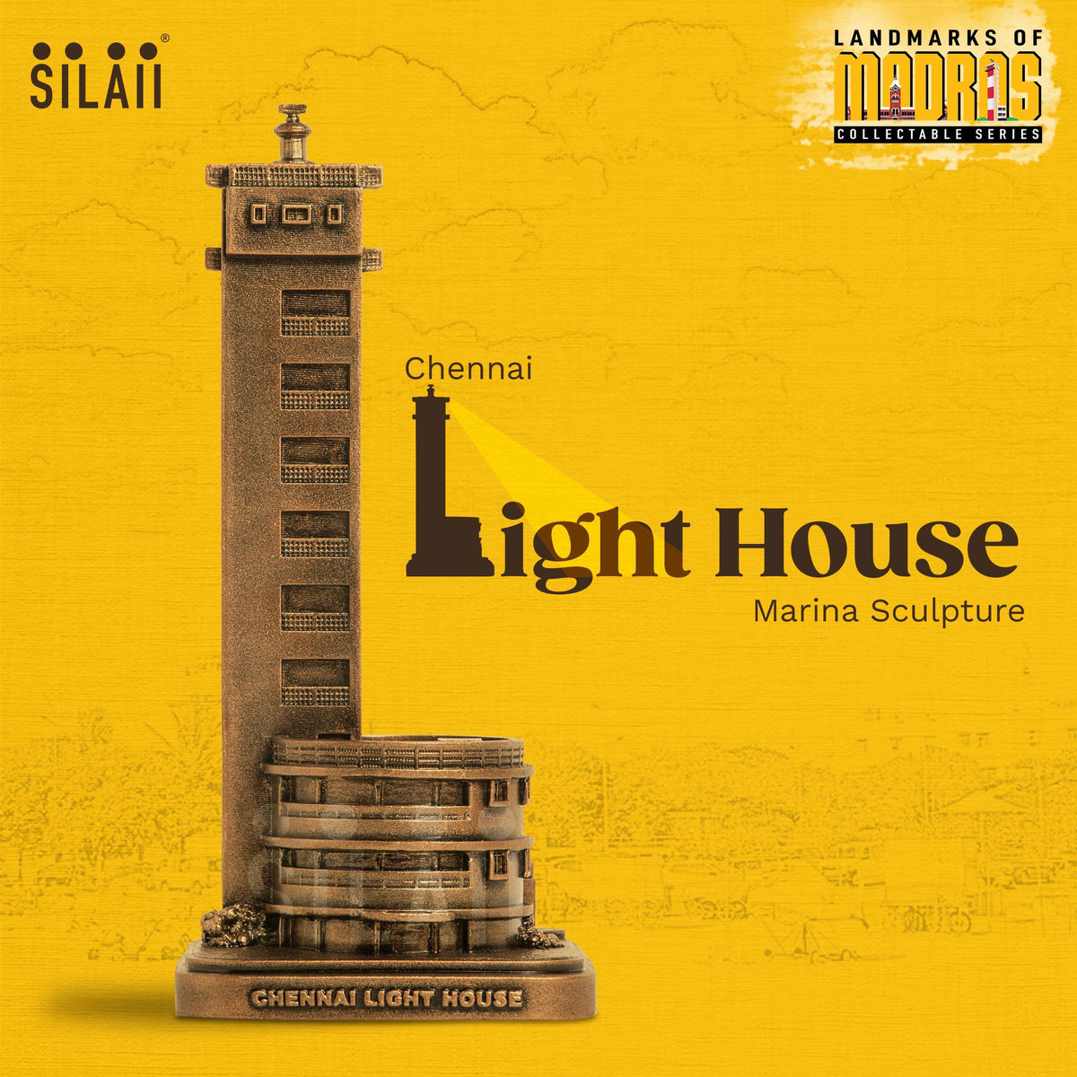 Chennai Lighthouse Marina Sculpture | Marina Beach Landmark | SILAII