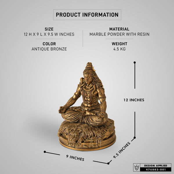Lord Shiva Meditation Sculpture