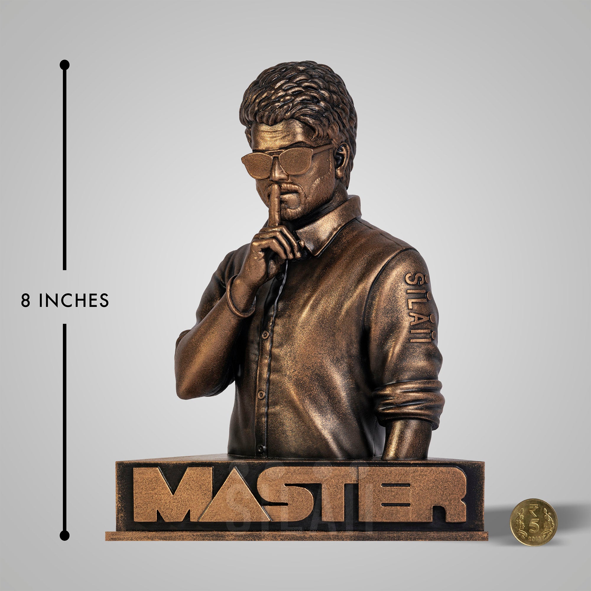 MASTER Thalapathy Vijay Bust Sculpture - 8"