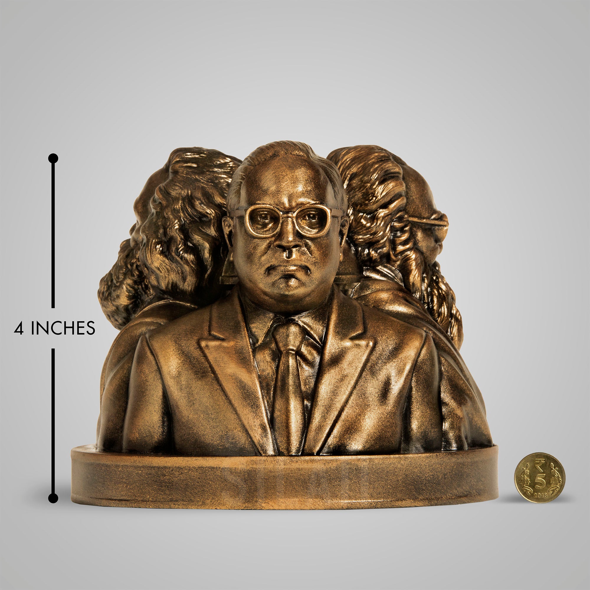 Three Face Sculpture of the Radical Revolutionaries Dr B R